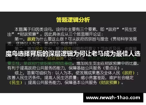 魔鸟选择背后的深层逻辑为何让老马成为最佳人选 魔鸟选择背后的深层逻辑为何让老马成为最佳人选